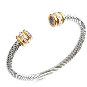 COPY - Twisted cable bracelet. Pick your birthday stone or just a pretty color.